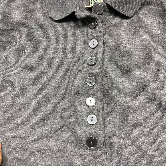 Vtg 90s Basic‎ Editions Woman Gray Polo Long Sleeve Size 18w - Picture 2 of 7